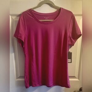 NWT Tek Gear Short Sleeve Performance Shirt In Fuchsia XL